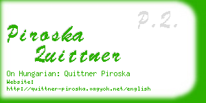 piroska quittner business card